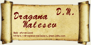 Dragana Malešev vizit kartica
